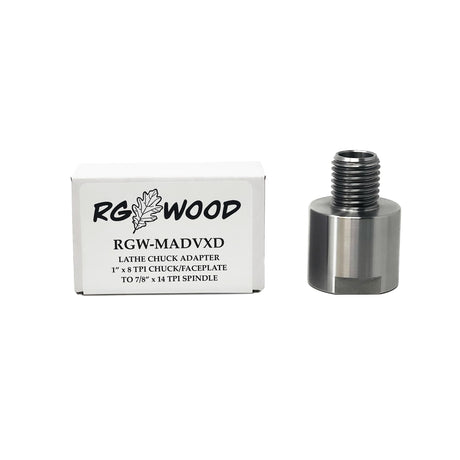 RGWOOD Lathe Chuck Faceplate Adapter from 7/8" x 14 tpi Lathe (Beaver Rockwell etc) to 1" x 8tpi Faceplate or Chuck RGWOOD