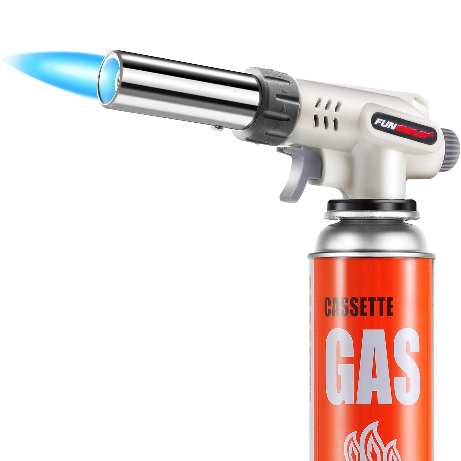 FunOwlet,Butane Torch Kitchen Blow Lighter, Culinary Torches Head Professional Chef Cooking Adjustable Flame For Sous Vide, Creme Brulee, Baking, BBQ FunOwlet