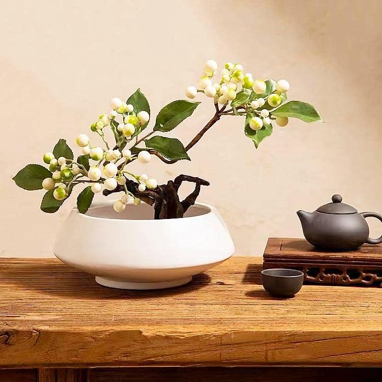 Eggone Ceramic Flower Pot Flower Arrangement Set Japanese Ikebana Floral Art Supplies Flower Bowl Decorative Flower Vase for Centerpieces (Medium Eggone