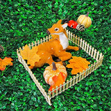 Prsildan 40 Inches Miniature Fairy Garden Fence, DIY Wood Picket Fence Mini Ornament for Dollhouse Home Garden Prsildan