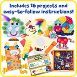 READY 2 LEARN Big Craft Combo Box - 800+ Pieces - 16 Projects for Kids Ages 4-8 - All in One Craft Kit - Paper Bag Puppets, Dough Creations and More! READY 2 LEARN