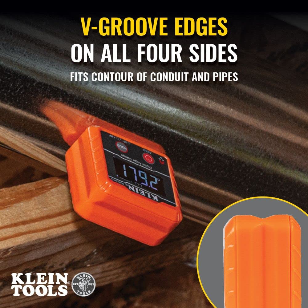 Klein Tools 935DAG Digital Electronic Level and Angle Gauge, Measures 0 - 90 and 0 - 180 Degree Ranges, Measures and Sets Angles Klein Tools