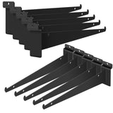 ALISWAT 10Pcs Slatwall Knife Shelf Brackets, 8 inch Metal Slatwall Bracket with Lip, Heavy Duty Shelf Slatwall Accessories for All Slat Wall Panels ALISWAT