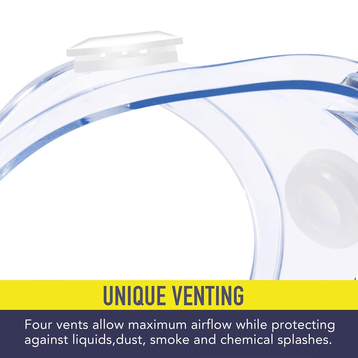 YunTuo 2 pack Safety Goggles, Adjustable,Lightweight Anti-Fog Protective Safety Glasses, Eye Protection, White YunTuo