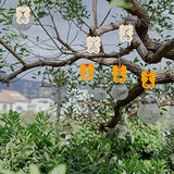 Unfinished Seahorse Shapes Wood/Heart-Shaped Wood DIY Craft Cutout Hanging Ornaments with Natural Twine for Christmas Wedding Birthday Party Zontween