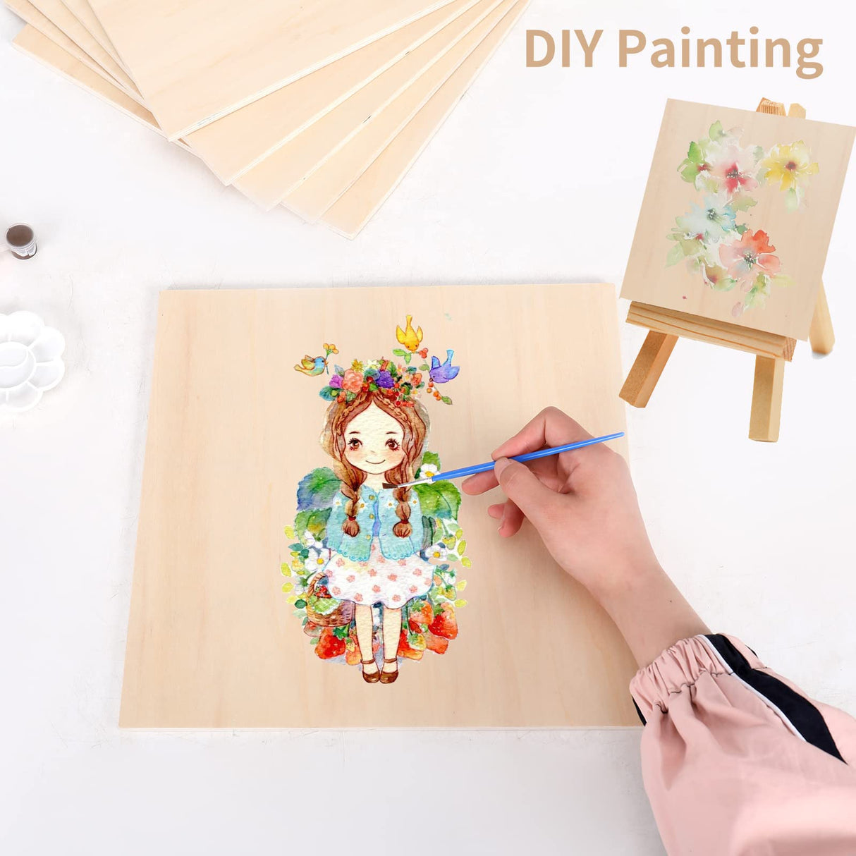 12 Pack Basswood Sheets, 12 x 12 x 1/8 inch Plywood, 3 mm Thin Unfinished Wood Board for Crafts, Laser Cutting & Engraving, Wood Burning, CNC YSangift