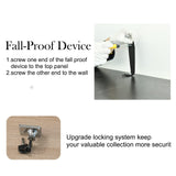 HomVent Modern 4-Shelf Glass Display Cabinet with Doors for Collectibles and Décor HomVent