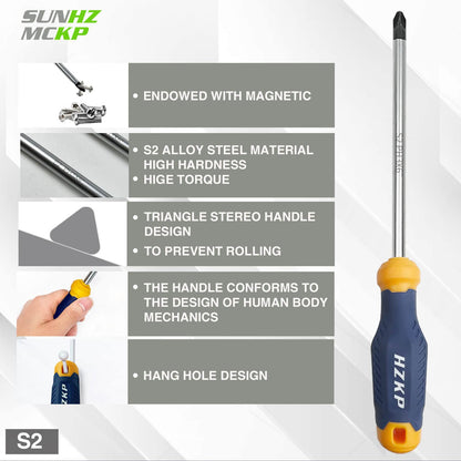 SUNHZMCKP Magnetic Screwdriver Set 66-Piece, S2- Alloy Tool Steel, Includes Slotted/Phillips/Torx Mini Precision Screwdriver, Replaceable Screwdriver - WoodArtSupply