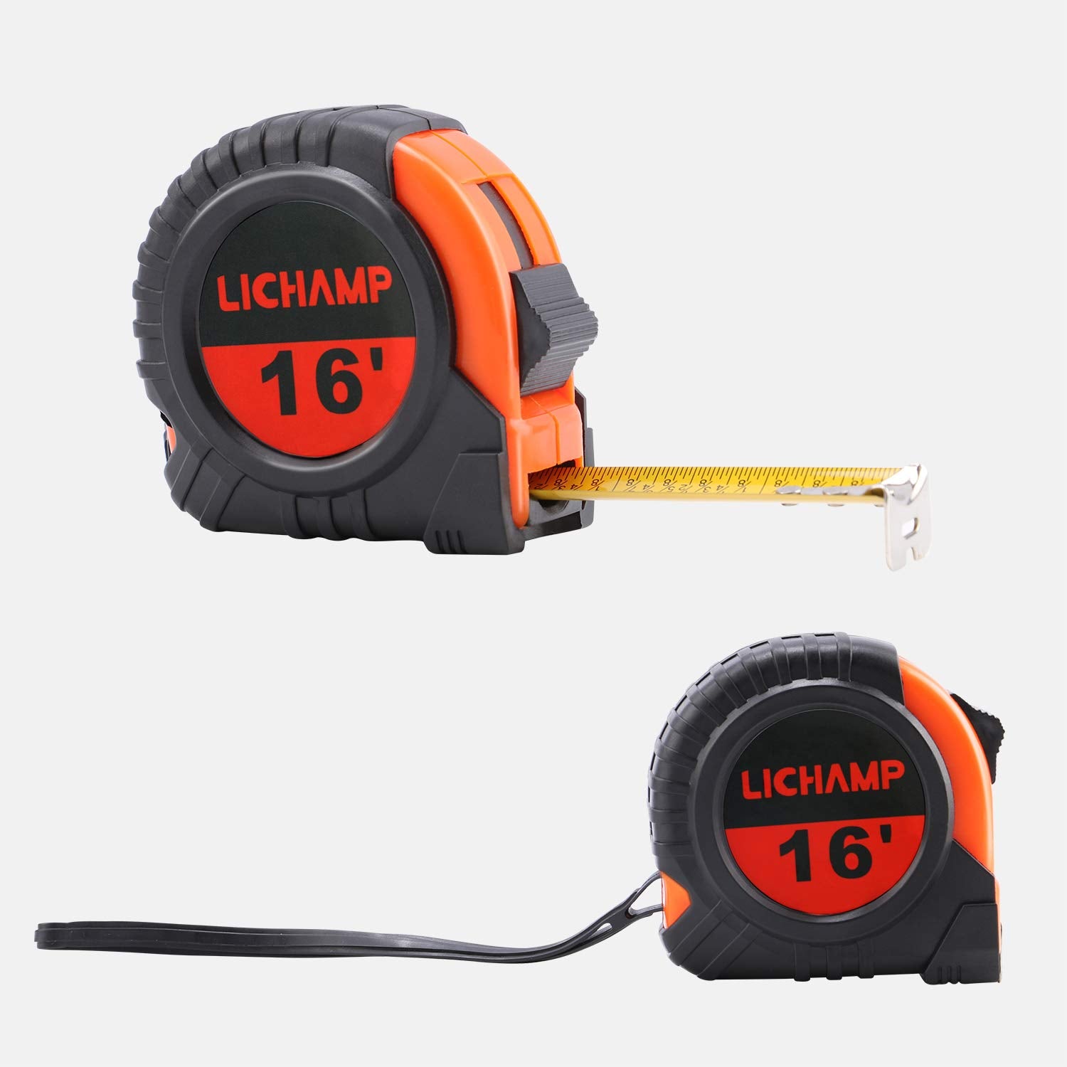 LICHAMP Tape Measure 16 ft, 6 Pack Bulk Easy Read Measuring Tape Retractable with Fractions 1/8, Measurement Tape 16-Foot by 3/4-Inch Lichamp