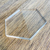 Coaster Template, Clear Acrylic Template, Woodworking Router Template (Hexagon) Phocaea