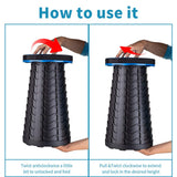 Boreeman Upgraded Folding Stool Lightweight Yet More Sturdy with Load Capacity 400lbs Portable Collapsible Stool Retractable Stool for Camping Boreeman