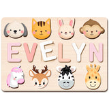 Name Puzzle for Kids Personalized, Easter Basket Stuffers for Toddler, with Gift Wrapping and Customizable Blessing on The Back PUREFLY