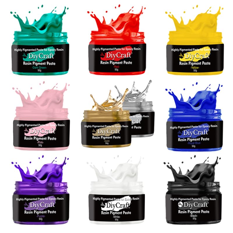 DIYcraft Resin Pigment Paste - Highly Pigmented Paste for Epoxy Resin 50g, Epoxy Resin Supplies for DIY Resin Art Jewelry Making, Concentrated UV DIYcraft