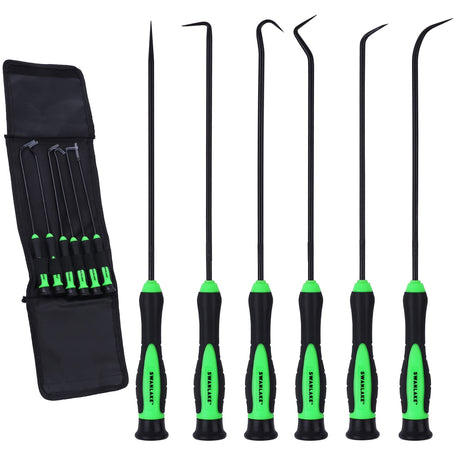 SWANLAKE Pick and Hook Set, Pick Tool Set for Car Auto Oil Seal/O-Ring Seal Gasket Pick Mini Hooks Puller Remover (6PCS) SWANLAKE GARDEN TOOLS