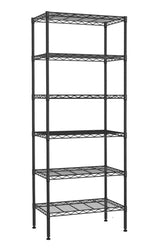 YYkokocat 6-Tier Wire Shelving Unit Detachable Storage Shelves with 8 Adjustable Feet 59" H x 23" x 13" Kitchen Storage Rack Adjustable Metal Shelf YYkokocat