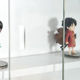 HOMCOM 5-Tier Display Cabinet, Glass Display Case with 2 Doors and Adjustable Shelves, Wall-Mounted, White HOMCOM