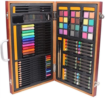 RMENST Art Supplies, 82 Pieces Deluxe Wood Art Set for Artist, Colored Pencils, Oil Pastels, Watercolor Cakes Creative Gift - WoodArtSupply