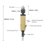 1Pcs 3/8Inch Straight Typed High Speed Power Drill, 22000RPM Powerful Air Drill Pneumatic Drill With 1/4'' Intake Powerful Aerodynamic For KUIDAMOS