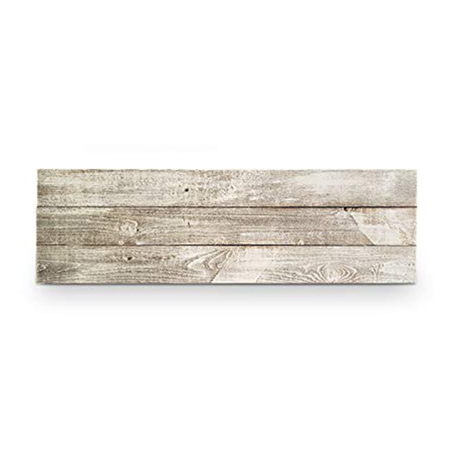 Rockin' Wood 3 Foot DIY Blank Rustic Weathered Reclaimed Natural Wood Sign with Sawtooth Hangers for Door or Porch Decor, Whitewash Rockin' Wood