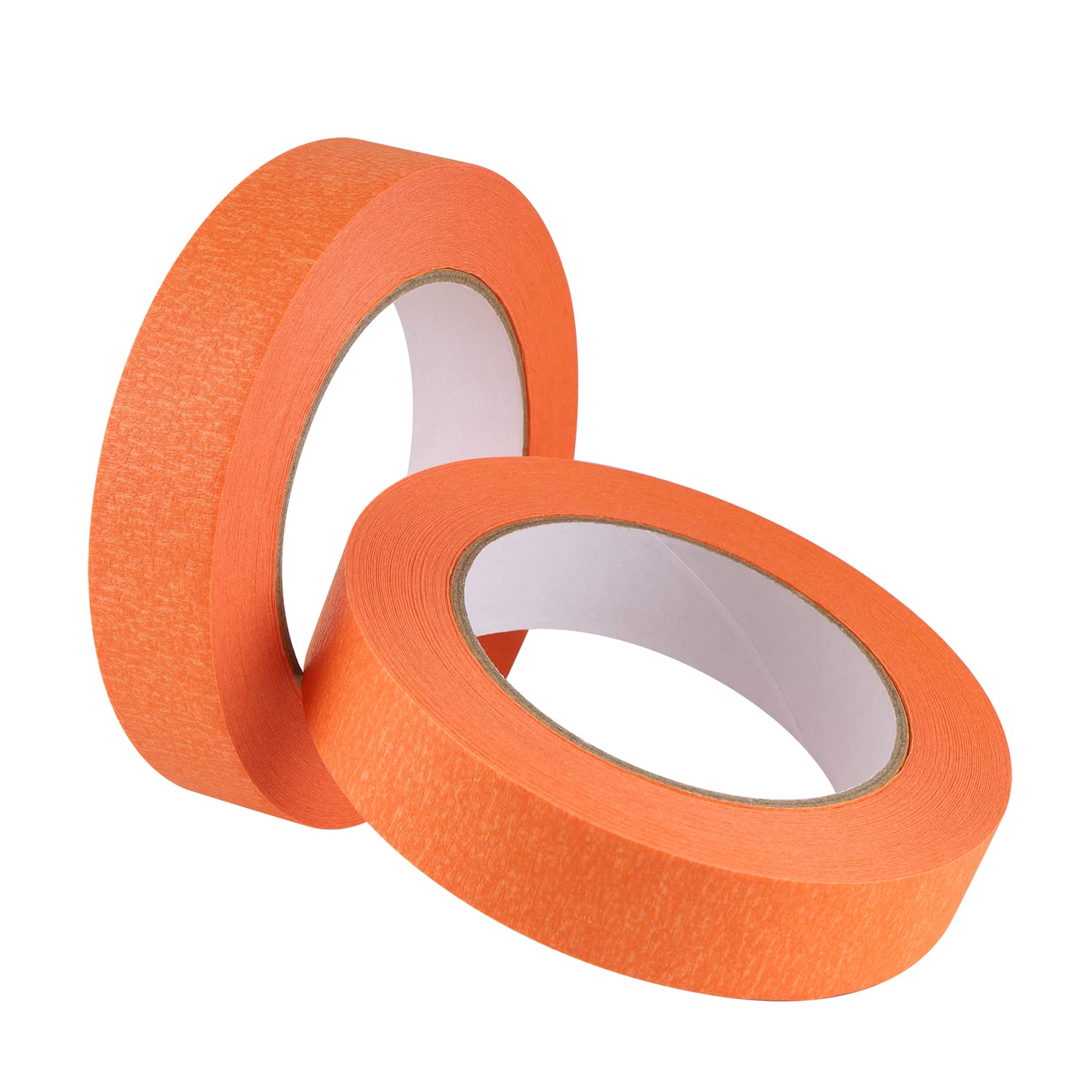 Lichamp 2 Pack Orange Painters Tape 1 inch, Orange Masking Tape 1 inch x 55 Yards x 2 Rolls (110 Total Yards) Lichamp