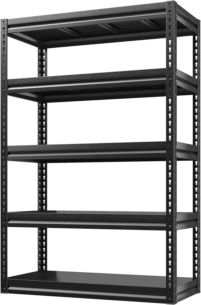 REIBII Garage Shelving Heavy Duty Storage Shelves Loads 1690 LBS, Adjustable Metal Shelving Units and Storage Metal Shelves for Storage Rack Shelf REIBII