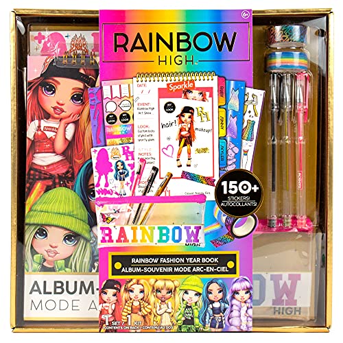 Rainbow High Fashion Runway by Horizon Group USA, Dress Up 6 Die-Cut Dolls, 100+ Accessories Including Fabrics & Repositionable Stickers, Includes Rainbow High