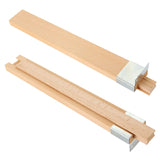 DAJAVE 6PCS 14 Inch Wood Drawer Slides with Metal Slide Glides, Classic Traditional Wood Center Guide Track Mount Drawer Glides Rails Replacement DAJAVE