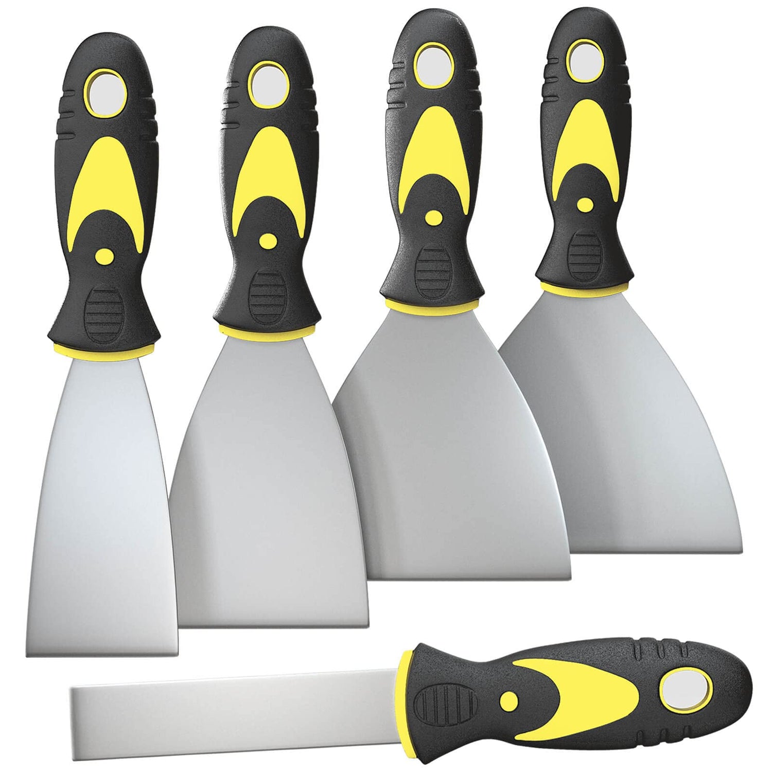 5Pcs Putty Knife, Set, 1" 2" 3" 4" 5" Scraper, Spackle Knife, Paint Scraper, Scraper Tool, No Rusting, Perfect For Repairing Drywall, Removing Rerdeim