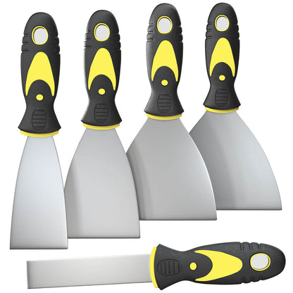 5Pcs Putty Knife, Set, 1" 2" 3" 4" 5" Scraper, Spackle Knife, Paint Scraper, Scraper Tool, No Rusting, Perfect For Repairing Drywall, Removing
