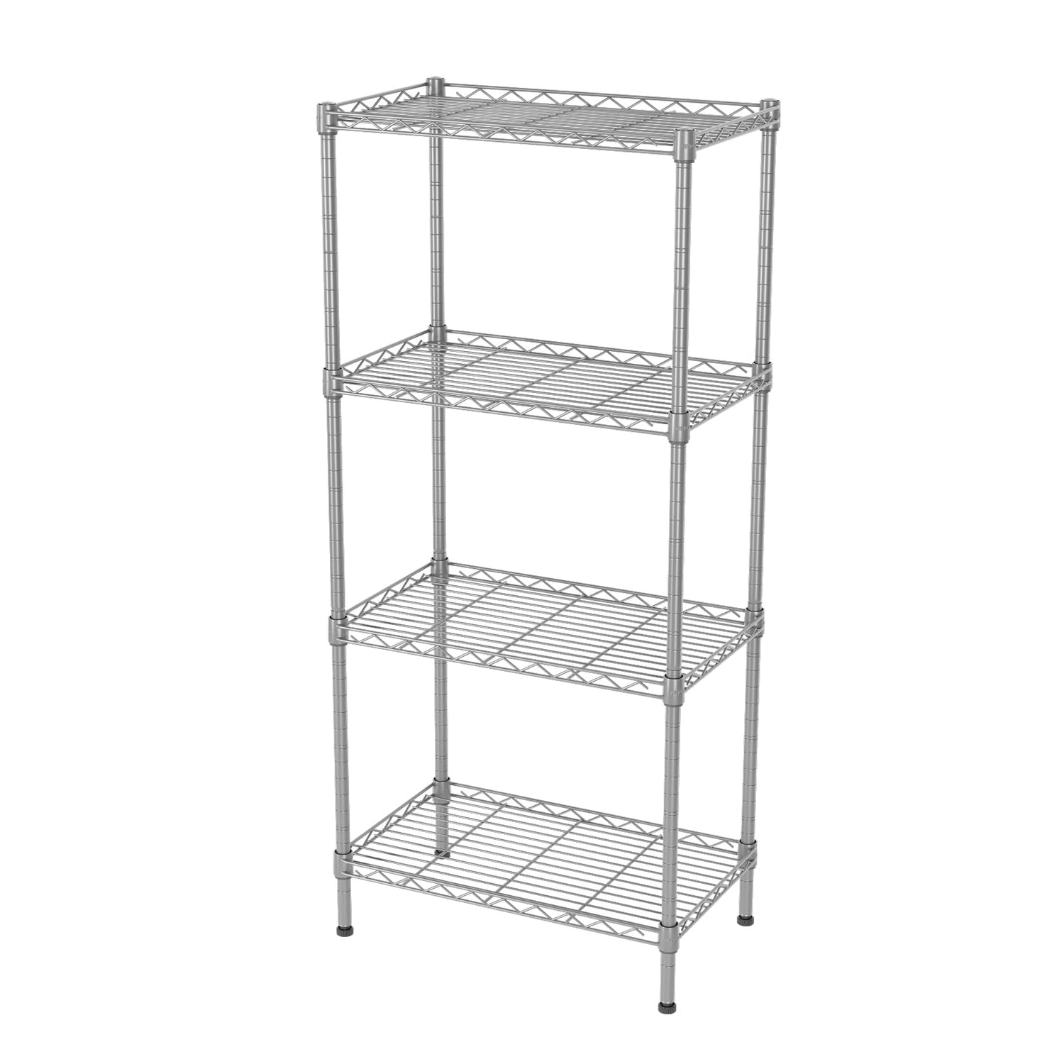 SINGAYE 4 Tier Shelf Adjustable Storage Shelf Wire Shelving,350LBS Load Capacity,Metal Storage Rack for Kitchen Office Home Storage Pantry SINGAYE