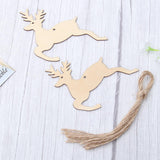 MAGICLULU 10pcs Christmas Shapes Wood Elk Slices Christmas Wood Ornaments Unfinished Wood Ornaments Wood Slices Blank Farmhouse Stockings Christmas MAGICLULU