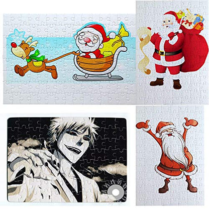 10 Sets Blank Sublimation A4 Jigsaw Puzzle with 120 Pieces DIY Heat Press Transfer Crafts A4 Thermal Transfer Puzzle Wholesale DIY Thermal Transfer