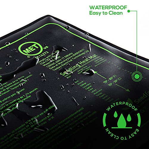 MET Certified 2 Pack Seedling Heat Mat, Seedfactor Waterproof Durable Germination Station Heat Mat, Warm Hydroponic Heating Pad for Indoor Home Seedfactor