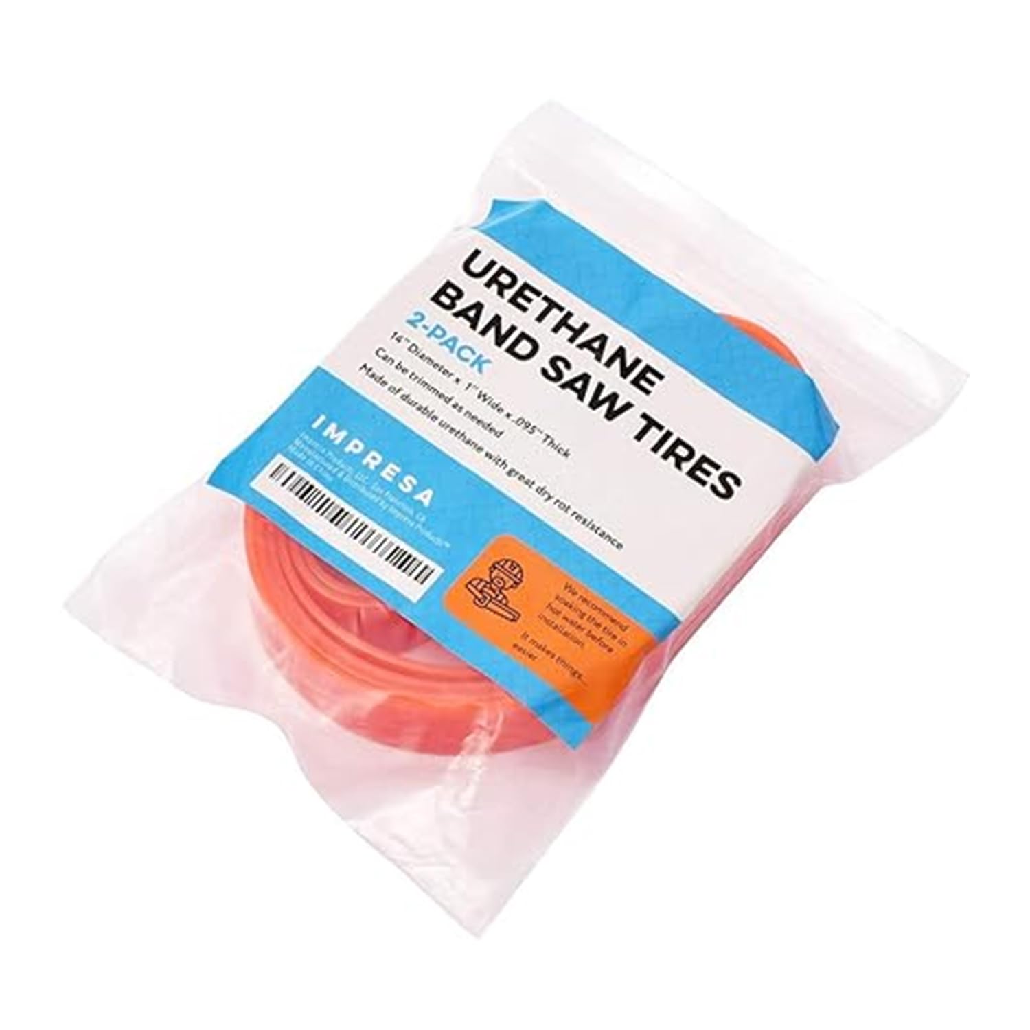 Impresa Urethane Band Saw Tires - 2 Pack - Fits 14 x 1 x 095-Inch Saws - Great for Metal and Wood Cutting - Compatible with Most Bandsaws - No IMPRESA