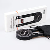 Mecurate Aluminum Miter Saw Protractor, 7.3-Inch Angle Finder Featuring Precision Laser Engraved Scales Woodworking Lightning Measure Tool with 360 Mecurate