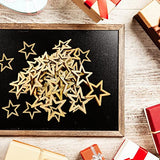 Jili Online 25 Pieces Hollow Star Shape Unfinished Wooden Embellishment Pieces for Scrapbook Craft 50mm Jili Online