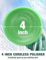 KIMO 20V Cordless Buffer Polisher Kit, 24 Accessories, 2 X 2000mAh Batteries, Car Polisher w/ 6 Variable Speed Up to 3634RPM, Cordless Polisher for K I M O.