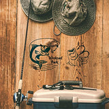 9 Pieces Fish Stencil Bass Fish Stencil Bass Fishing Stencil Template Reusable Painting Drawing Stencil and Metal Open Ring for Painting on Wood Wall Outus