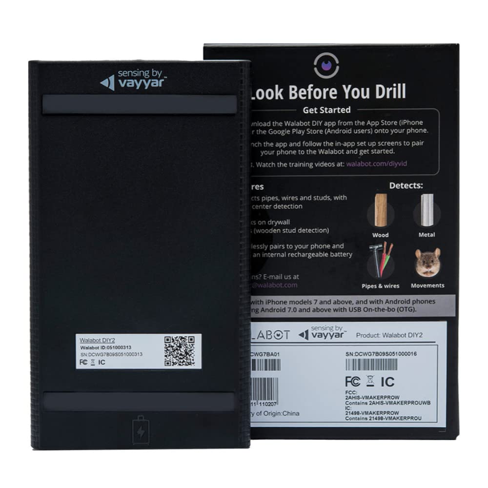 WALABOT DIY 2 - Advanced Stud Finder and Wall Scanner for Android & iOS Smartphones WALABOT