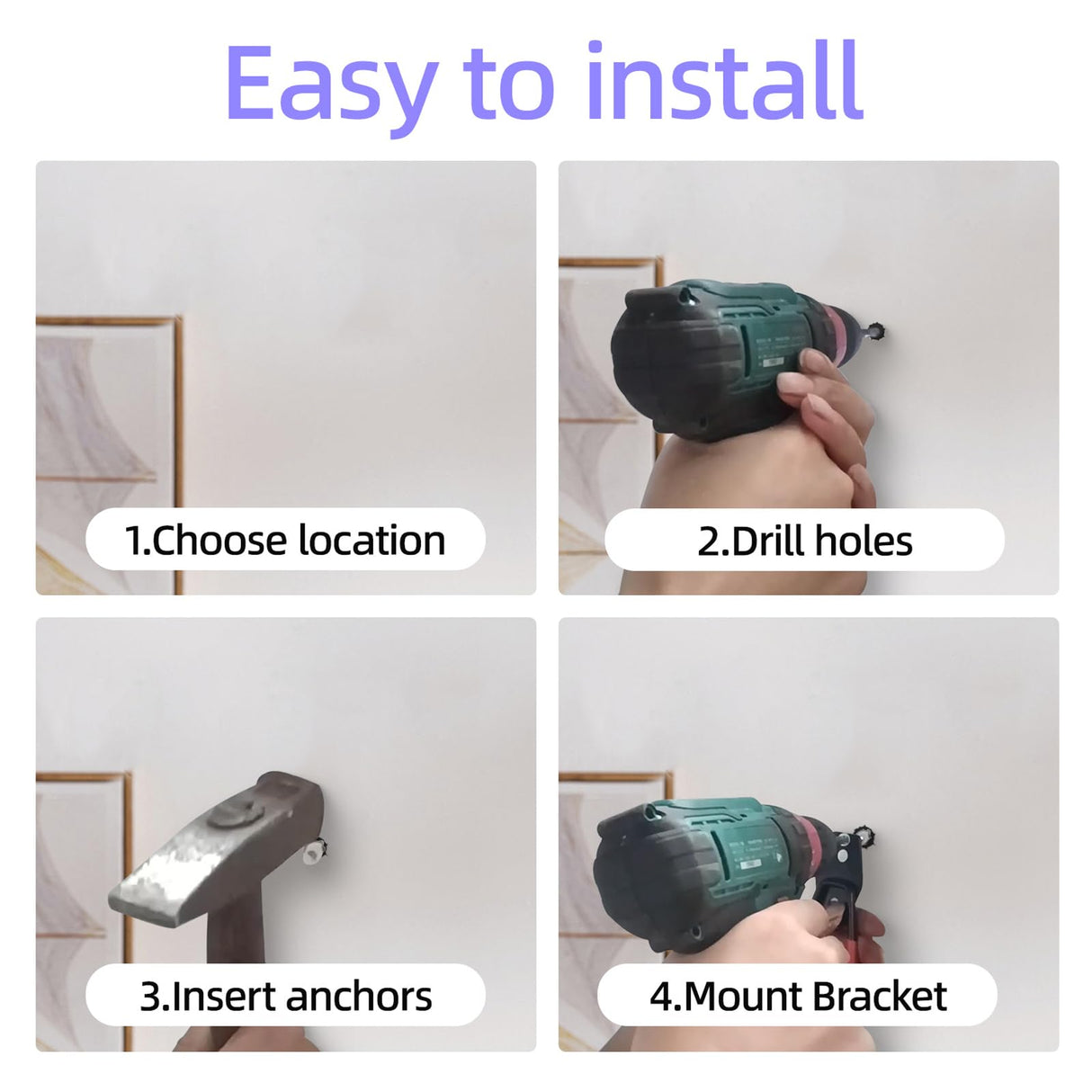 Rlipily 30 Pack Garage Hooks Steel Heavy Duty Garage Storage Hooks Utility Steel Wall Mount Garage Hanger&Organizer for Bikes,Garden Tools, Ladders, Rlipily