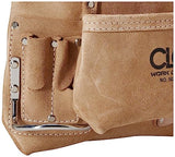 Custom Leathercraft CLC I923X Suede Carpenter's Nail and Tool Bag, 10 Pocket Custom Leathercraft