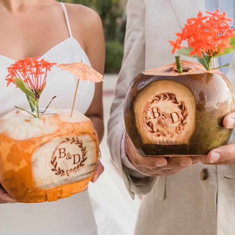 Customizable Brass Coconut Branding Iron for Unique Personalised Stamping TPFOON