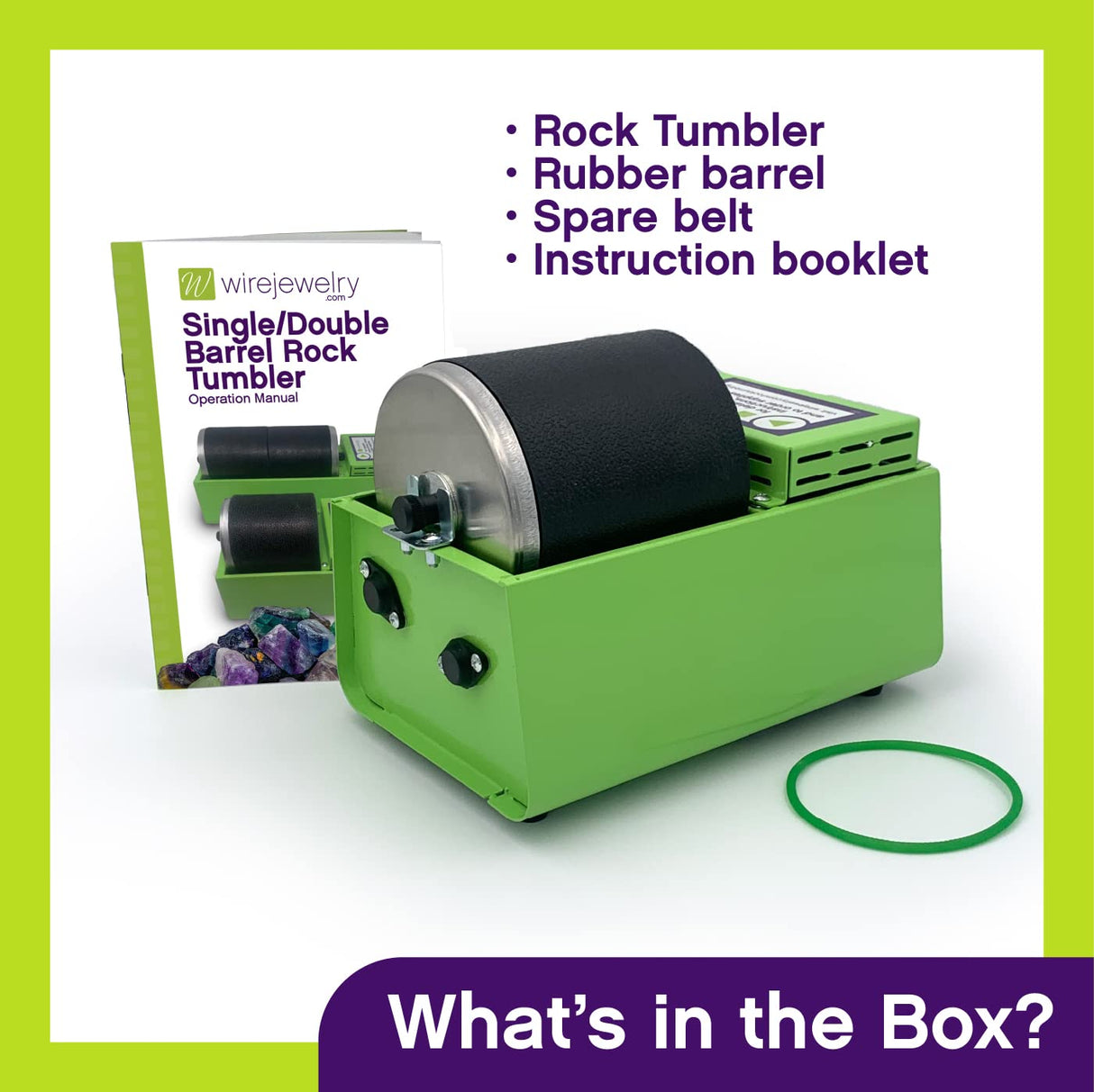 WireJewelry Single Barrel Rock Tumbler with 3 Pound Capacity Drum WireJewelry