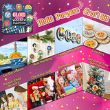 klmars Kids Wooden Painting Kit-Glow in The Dark-Arts & Crafts Gifts for Boys Girls Ages 5-12-Wood Slice Craft Activities Kits - Creative Art Toys klmars