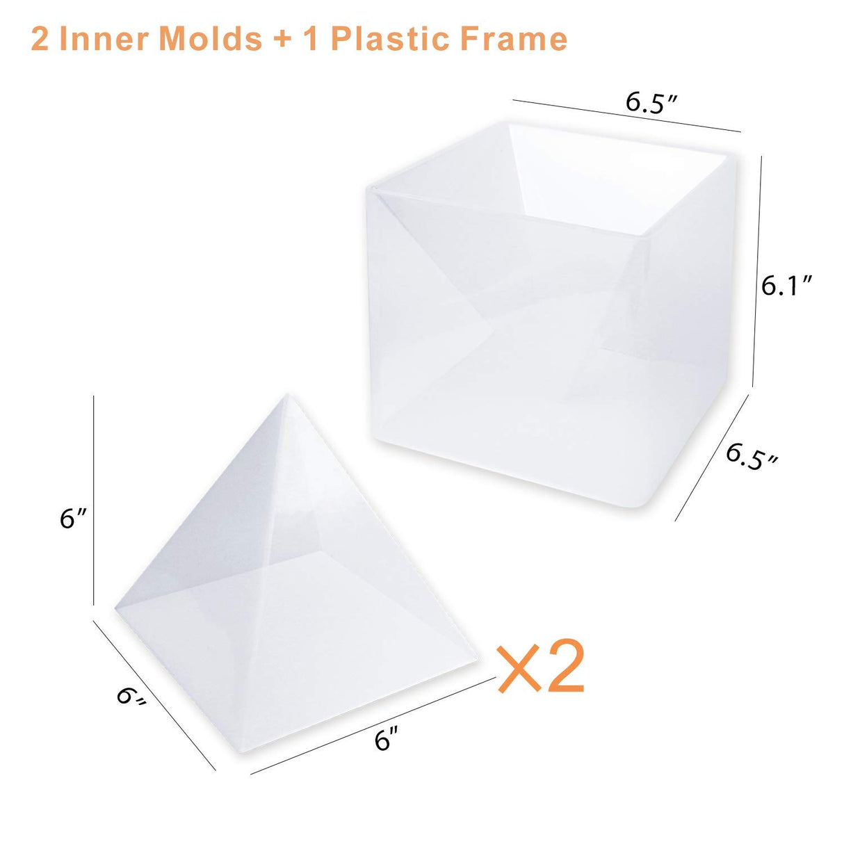 LET'S RESIN Pyramid Molds for Resin,Large Silicone Pyramid Molds,Silicone Resin Molds for DIY Pyramid, Jewelry,Great for Paperweight, Home LET'S RESIN