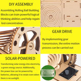 Wooden Marble Track Construction Kit Fun And Educational Building Blocks For Kids, Stem Learning Toy For Boys And Girls, Multiple Tracks And Endless DDLONGDD
