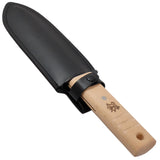 KAKURI Hori Hori Garden Knife with Sheath 12.5" [Stainless Steel Blade], Professional Garden Tool for Digging, Planting, Weeding, Wood Handle, Silver KAKURI