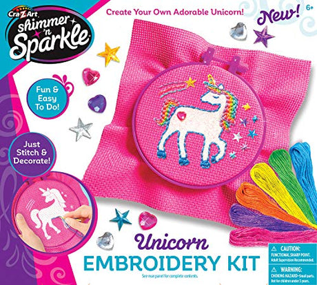 Cra-Z-Art Shimmer & Sparkle Unicorn Embroidery Kit Cra-Z-Art