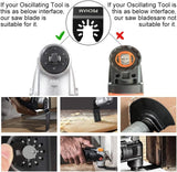 PECHAM 24PCS Universal Wood Metal Oscillating Multitool Quick Release Saw Blades Fit Porter Cable Black & Decker Rockwell Ridgid Ryobi Milwaukee PECHAM