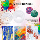 4 Pcs Open Cup Bundle for Acrylic Paint Pour Silicone Leaky Floating Open Cups Acrylic Paint Pouring Open Cups for DIY Resin Acrylic Paint, white Gerrii